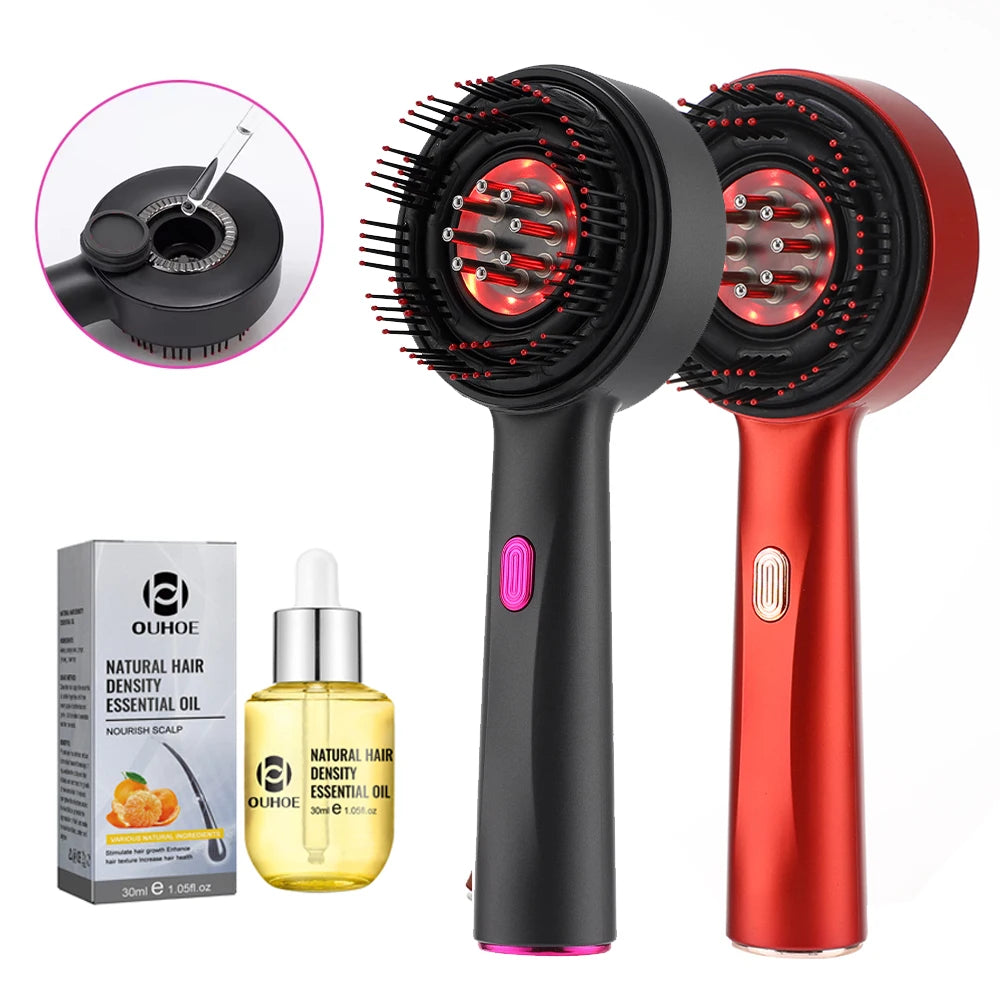 Electric Massage Comb + Hair Essential Oil 30ml