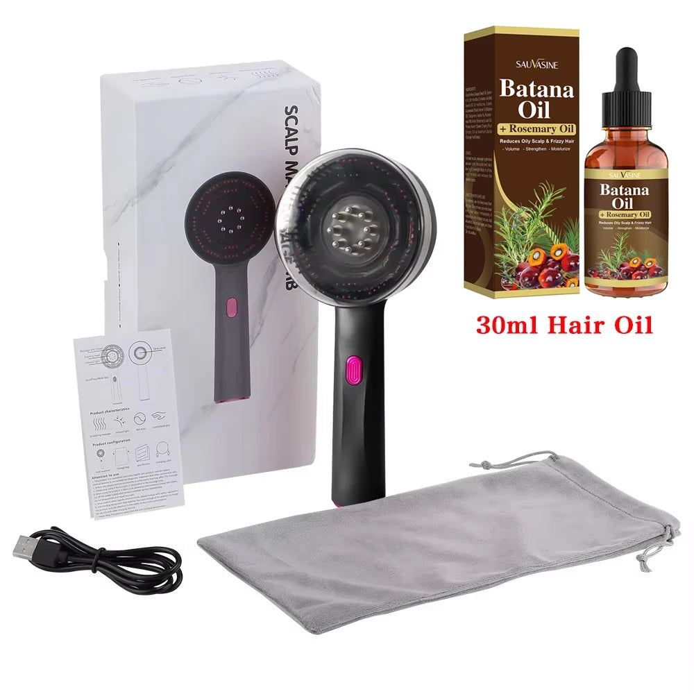 Electric Massage Comb + Hair Essential Oil 30ml